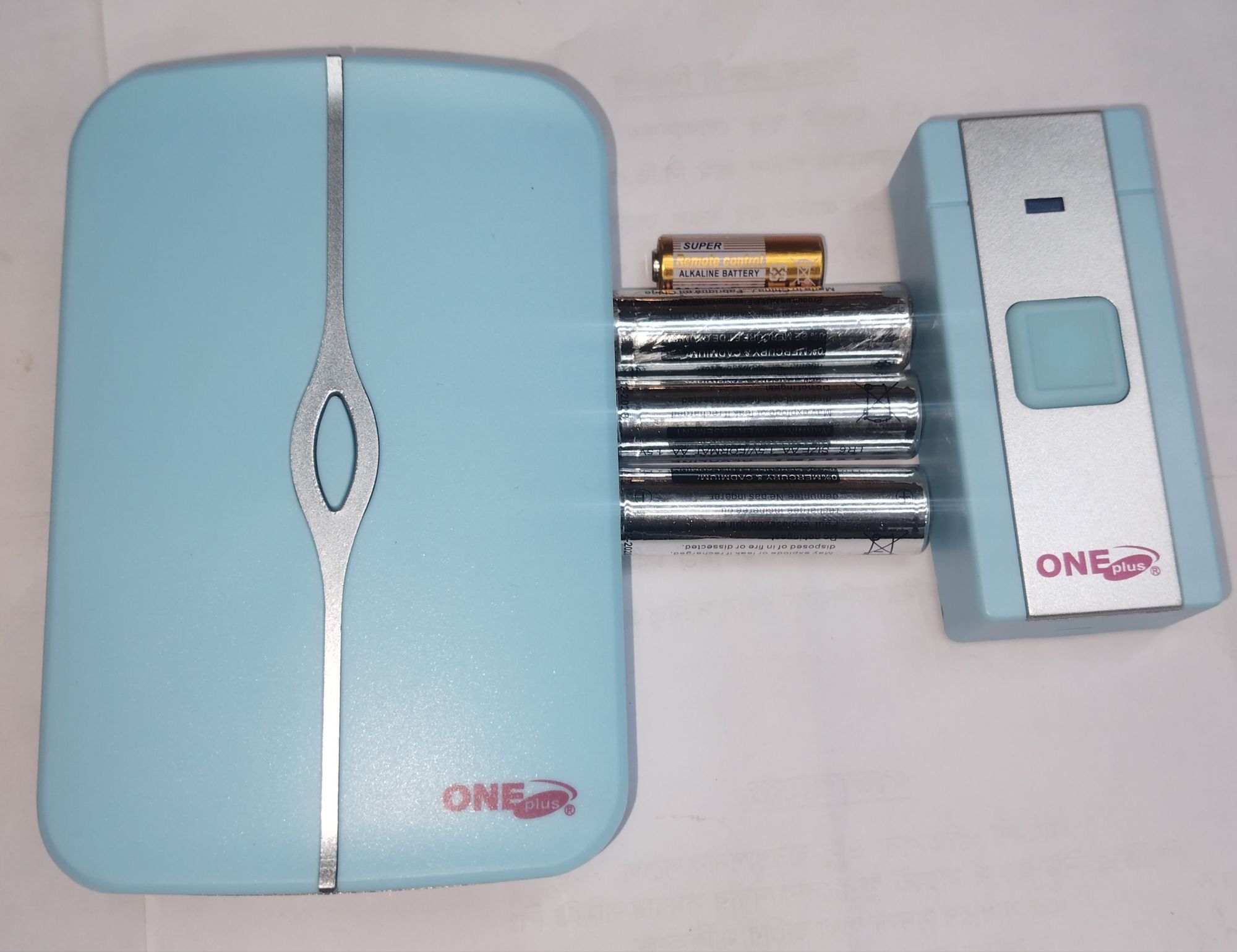 One Plus Wireless Electronic Door Bell; High Qualty and Highly Secure; Model : OP-8533K DC; New Technology; Energy Saving; Range of 80 M; No wiring required . 