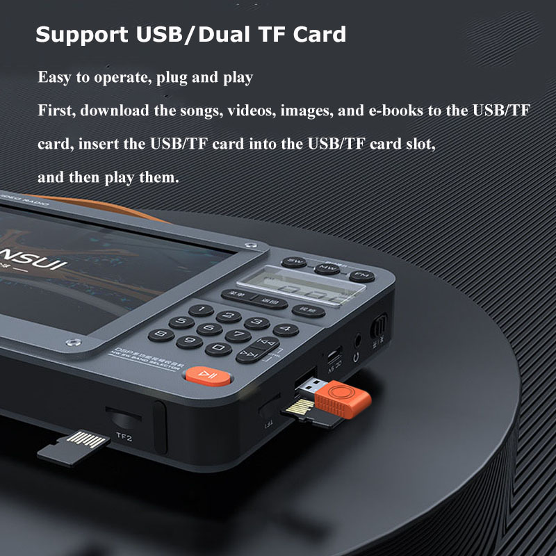 Sansui F51 Retro Video Radio Wireless Bluetooth Speaker Portable Mini Plug in Walkm all band Mp3 Music Player Stereo Subwoofer. 