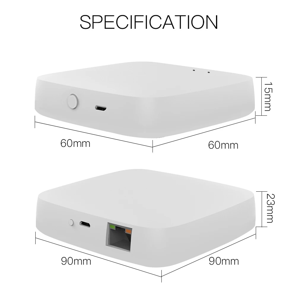 MOES Tuya ZigBee Smart Gateway Hub Smart Home Bridge Smart Life APP Wireless Remote Controller Works with Alexa Google Home. 