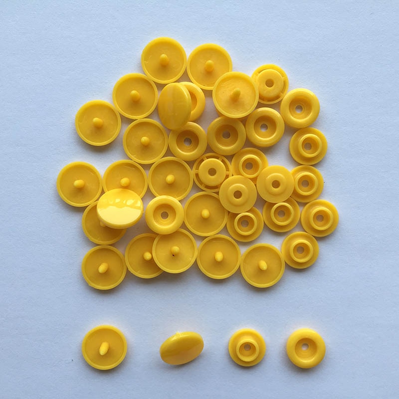 50 Sets Round Snaps Buttons For Bib T5 Plastic Press Button Fastener Snap For Clothes Accessories DIY Crafts 24Colors. 