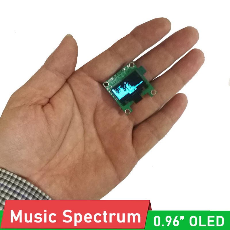 Mini 0.96" OLED Music Spectrum Display Analyzer mp3 power Amplifier Audio Level Indicator music rhythm Analyzer VU METER. 