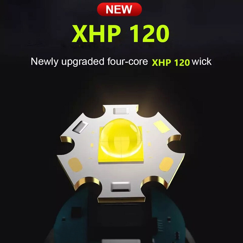 Super XHP120 Powerful Led Flashlight XHP90 High Power Torch Light Rechargeable Tactical Flashlight 18650 Usb Camping Lamp. 