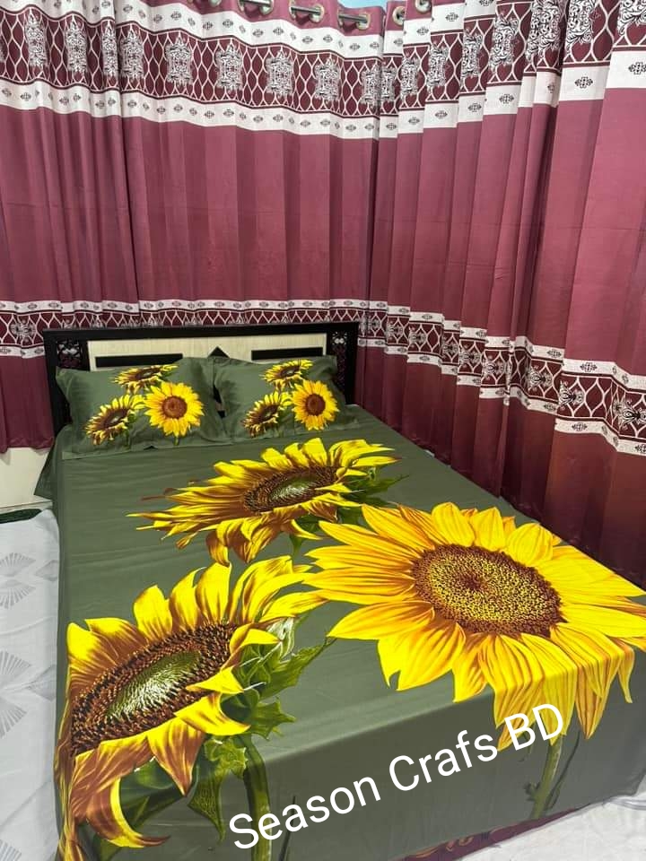New Design Panel Bedsheet king size (8feet/7.5feet) with 2 pillows cover from Season Craft BD. 