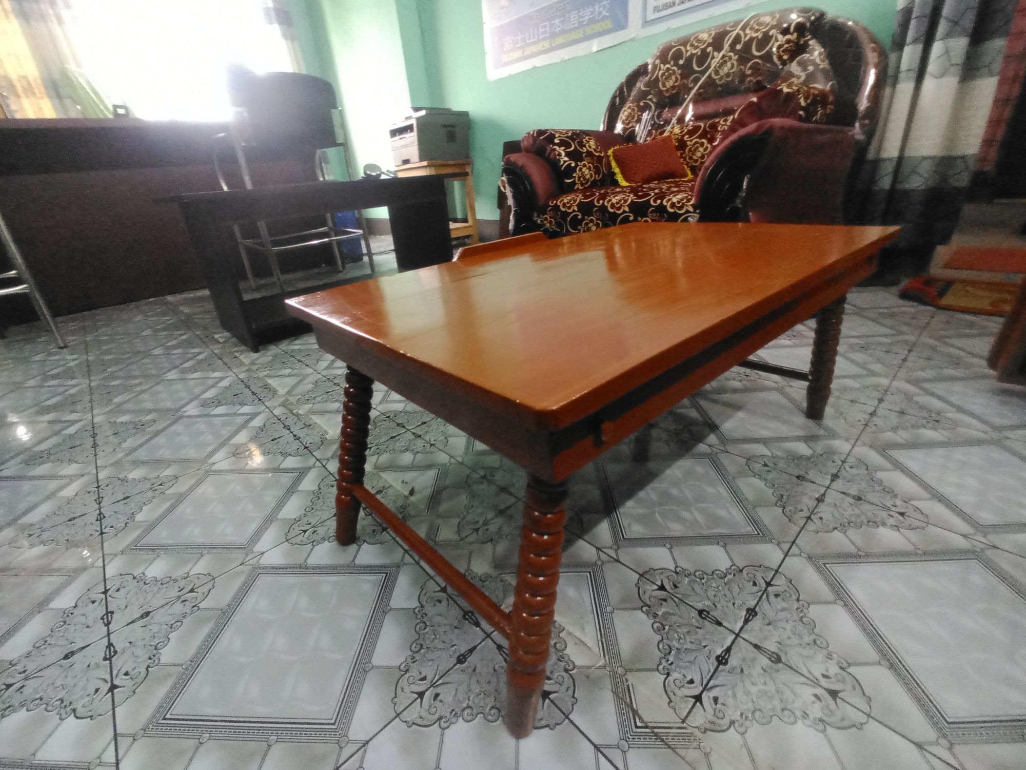 Wooden Japanese Dining table foldable work station study station laptop and multipurpose table big size. 