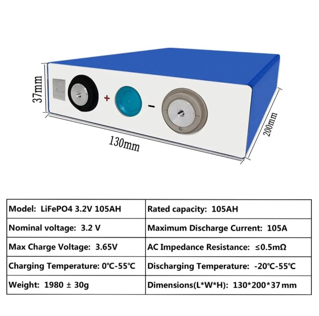 12v Eve Grade A Lifepo4 Lithium Phosphate Battery 105ah. 