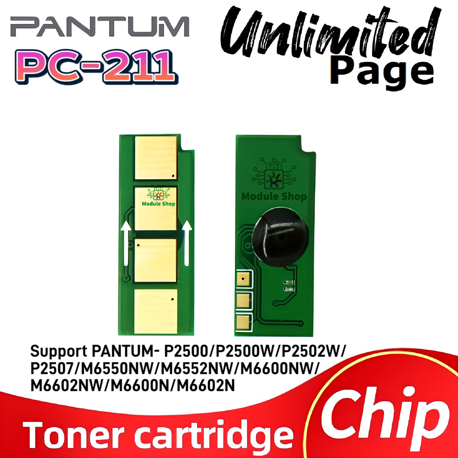 PC-211 PC-211EV Pantum Toner Cartridge Chip Unlimited Pages for Pantum ...
