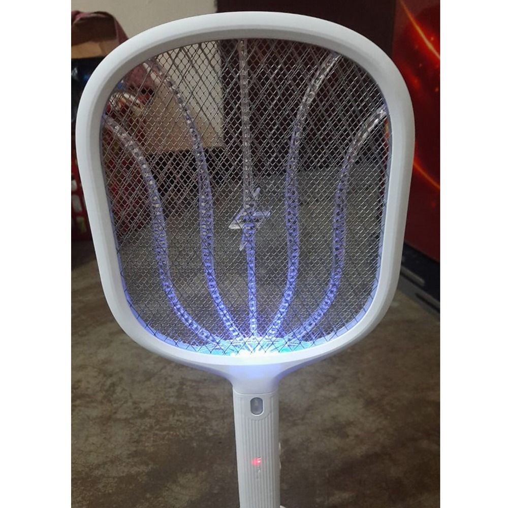 Super Killer Electric Mosquito Rechargeable Bat with Lure Light Insect Bugs Lamp with USB C type Charging Cable. 