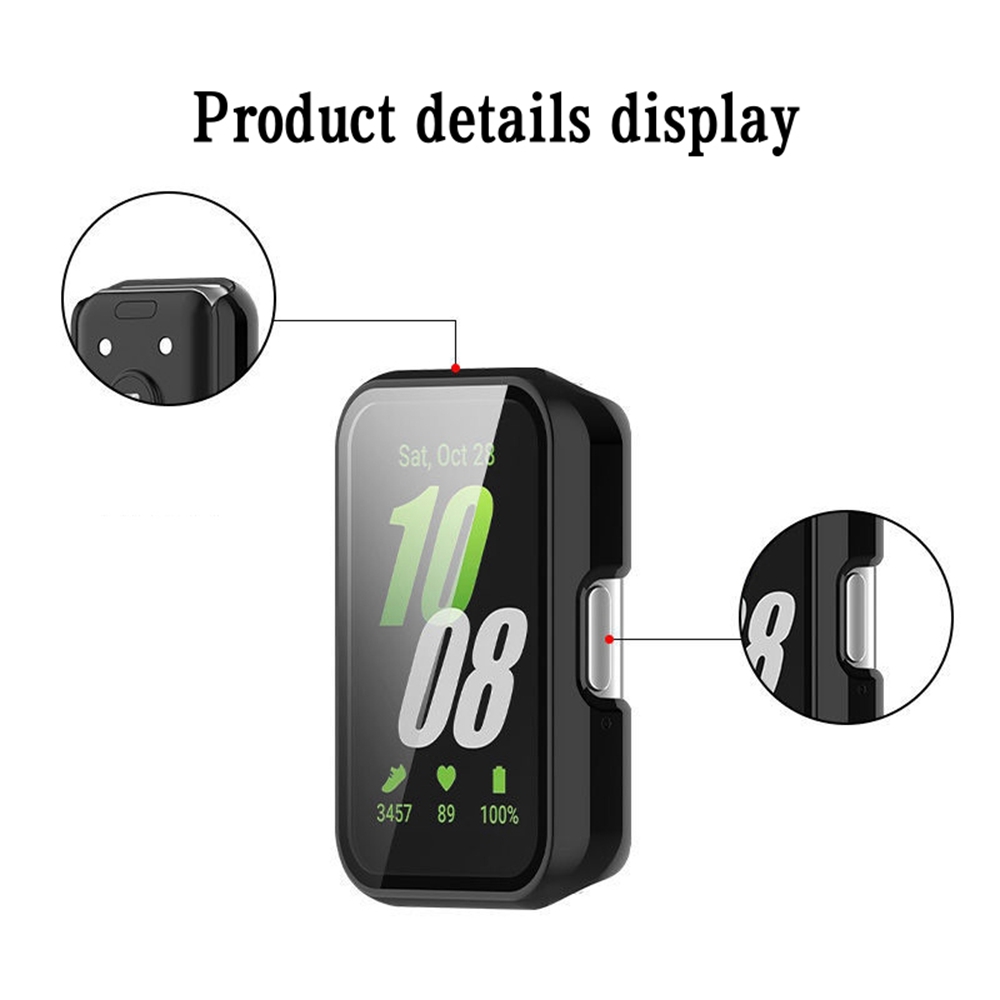 Tempered Glass Case For Samsung Galaxy Fit 3 Full Coverage Cover Screen Protector Bumper For Samsung Galaxy Fit3 Accessories. 