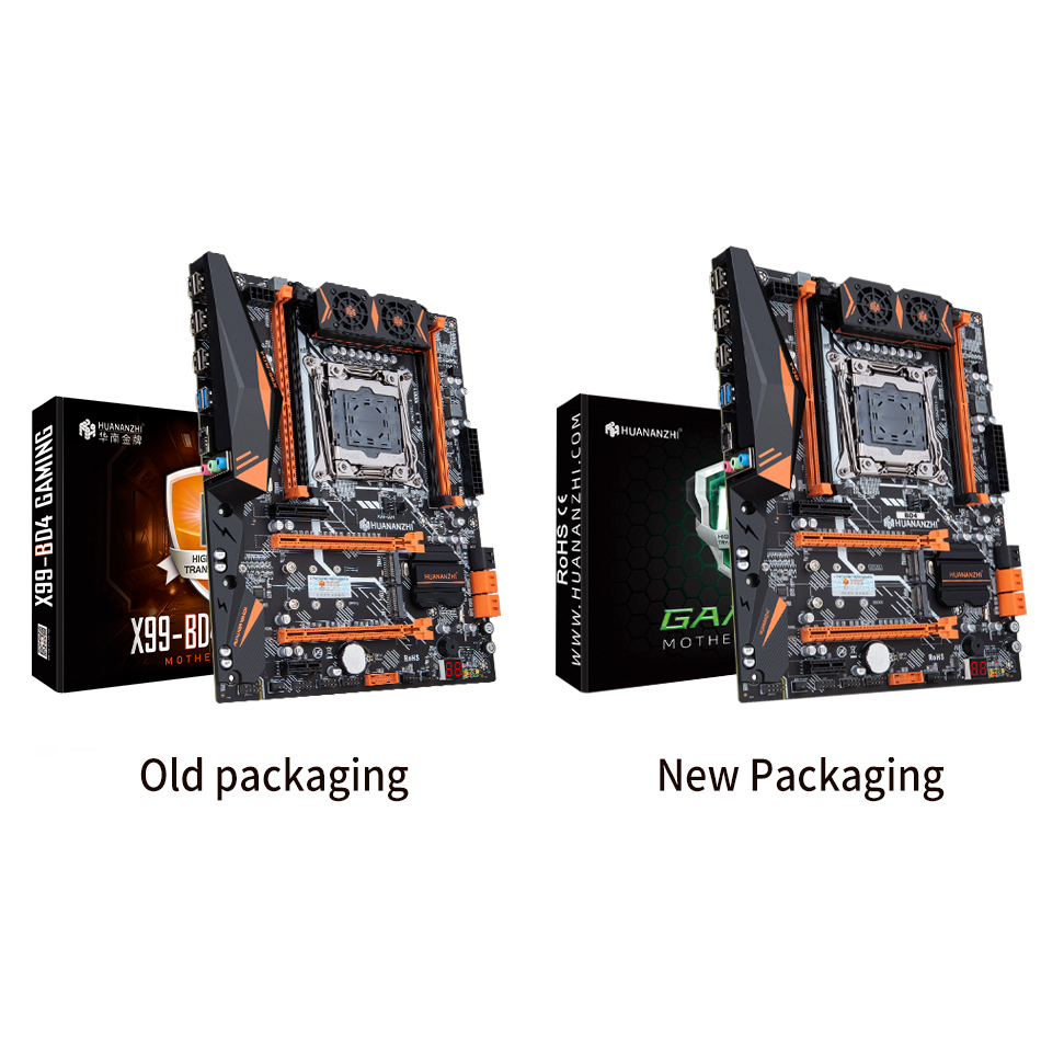 HUANANZHI X99 BD4 LGA 2011-3 XEON X99 Motherboard supports All Series Intel E5 V3 V4 DDR4 RECC NON-ECC M.2 NVME NGFF. 