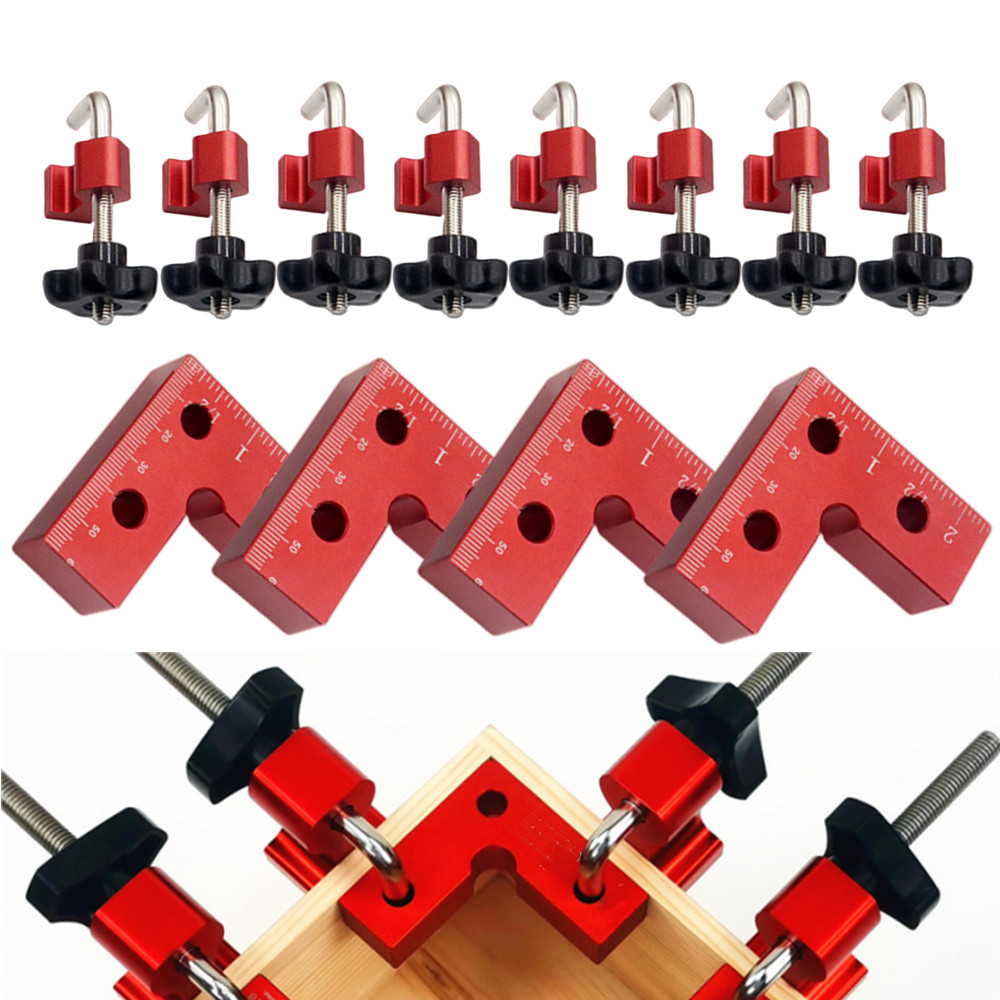 Aluminium Alloy Positioning Squares Right Angle Clip L-Shaped Auxiliary Fixture Splicing Board Positioning Panel Fixed Clip. 