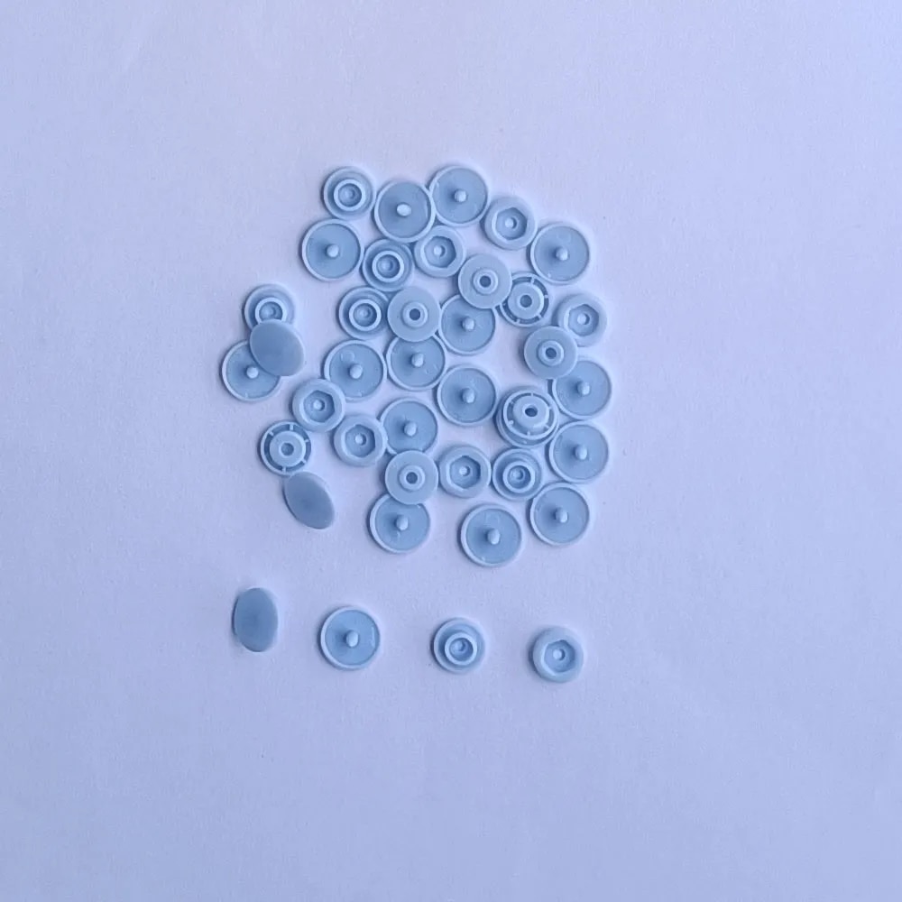 50 Sets Round Snaps Buttons For Bib T5 Plastic Press Button Fastener Snap For Clothes Accessories DIY Crafts 24Colors. 