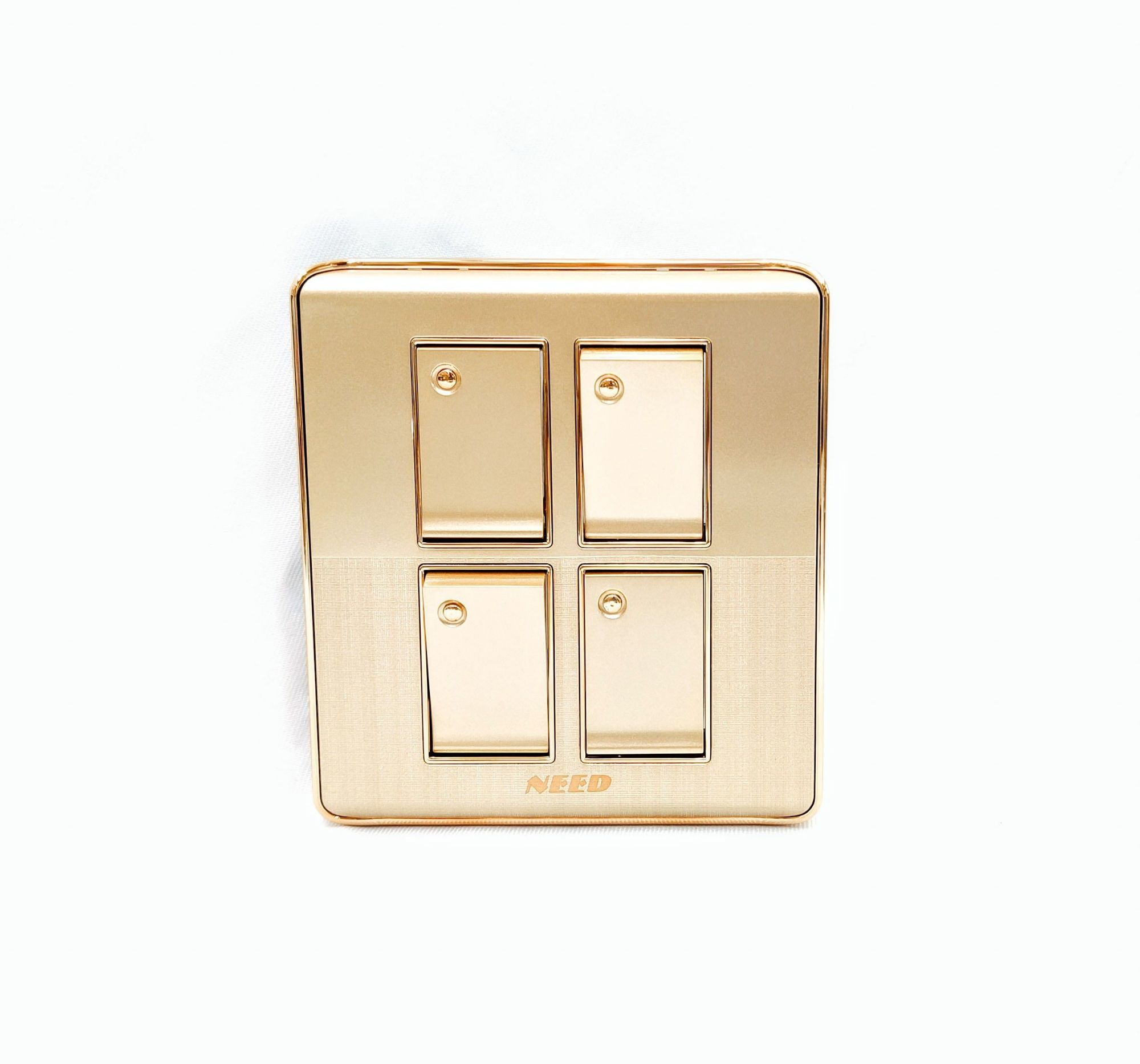 Need Gang Switch Premier Standard Value Pack: 4 Gang+ Fan Dimmer+13A 5 pin Multi Socket+3 gang Plastic Back Cover.. 