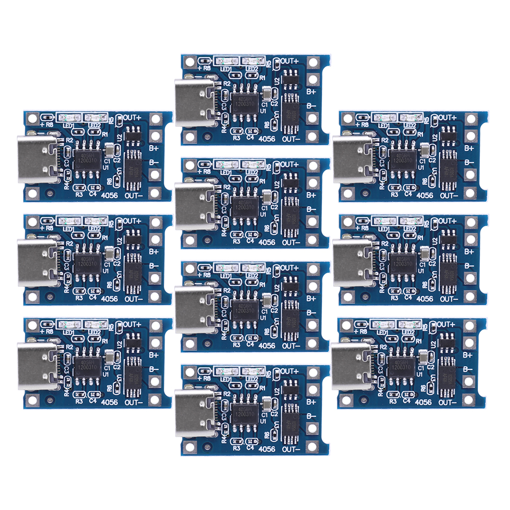 TP4056 Lithium Battery Charger Module Type C Battery Charging Module Micro USB 4.5V-5V for Lithium Batteries. 