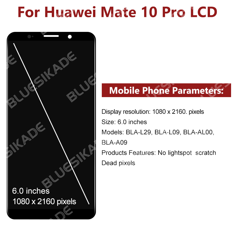 6.0" For Huawei Mate 10 Pro LCD Display Touch Screen For Huawei Mate 10 Pro Display BLA-L29 BLA-L09 Digitizer Replacement Parts. 