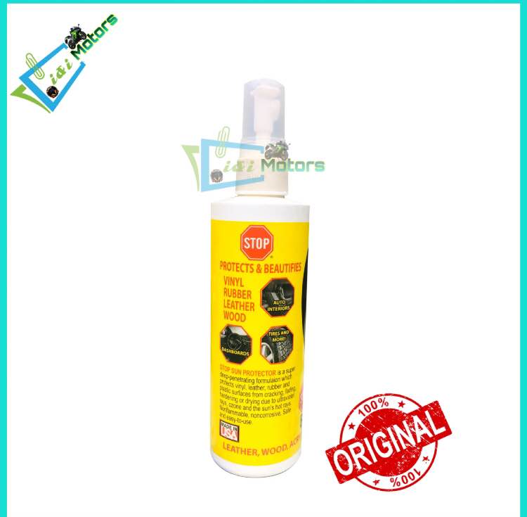 Sun Stop Protector Best Polish for Tire, Dashboards and Auto Interiors of Car/Bike 237 ml. 