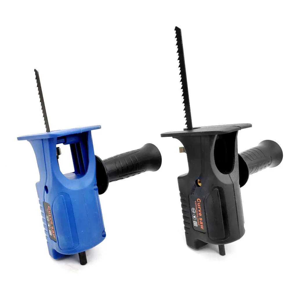 Portable Reciprocating Saw Adapter Electric Drill Modified Electric JigSaw Power Tool Wood Cutter Machine Attachment with Blades. 