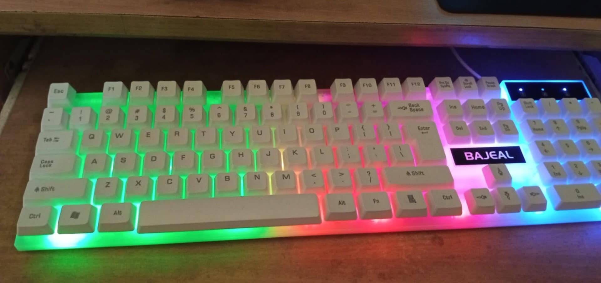 GAMING LIGHTING KEYBOARD MOUSE SET -850tk. 