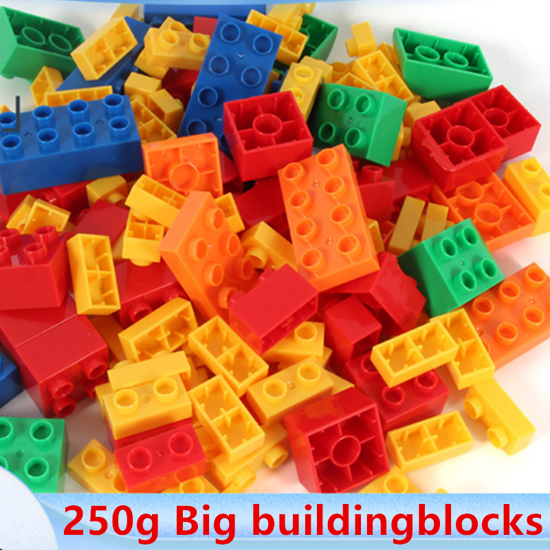 500g DIY MOC Color Random Assembly Big Building Blocks Bulk Basic Parts ...