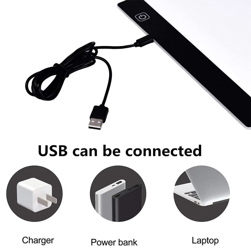 LED Photocopying Table Drawing Board Children Light Transmitting Copying Table Brightness Adjustable Night Light Notepad. 