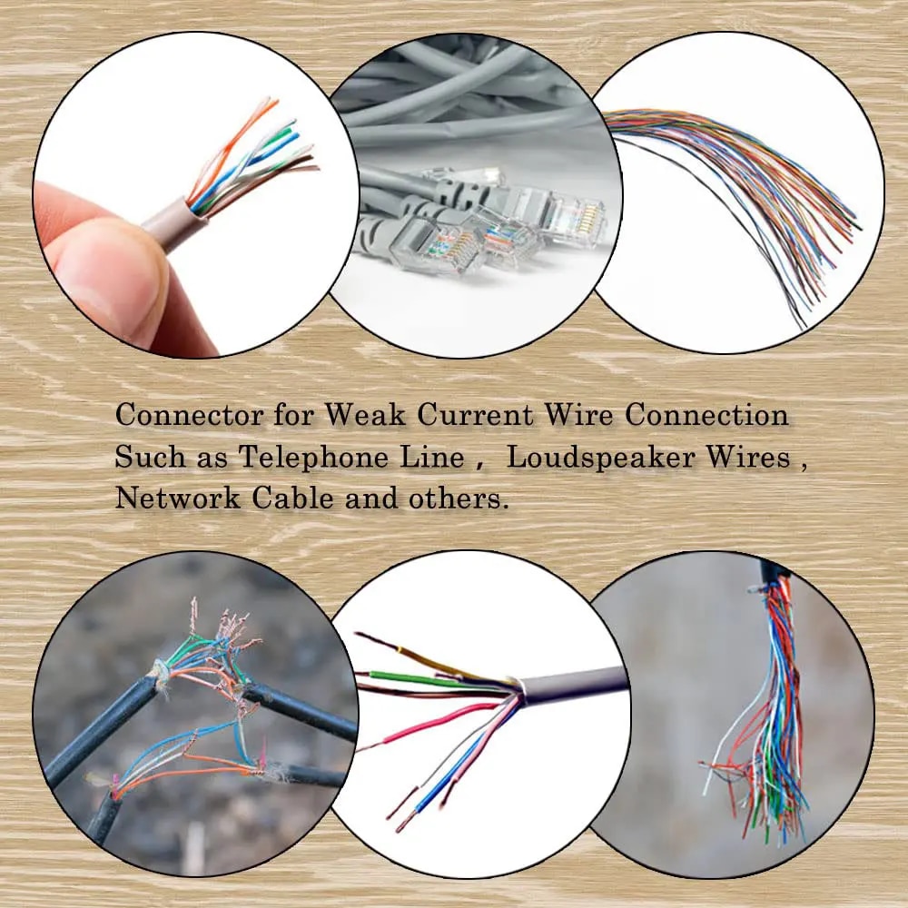 ZoeRax 100PCS K1 K2 K3 Connector Wire Splice Connector RJ45 RJ11 Wiring Ethernet Telephone Cable Cord UY2 Network Cable Terminal. 
