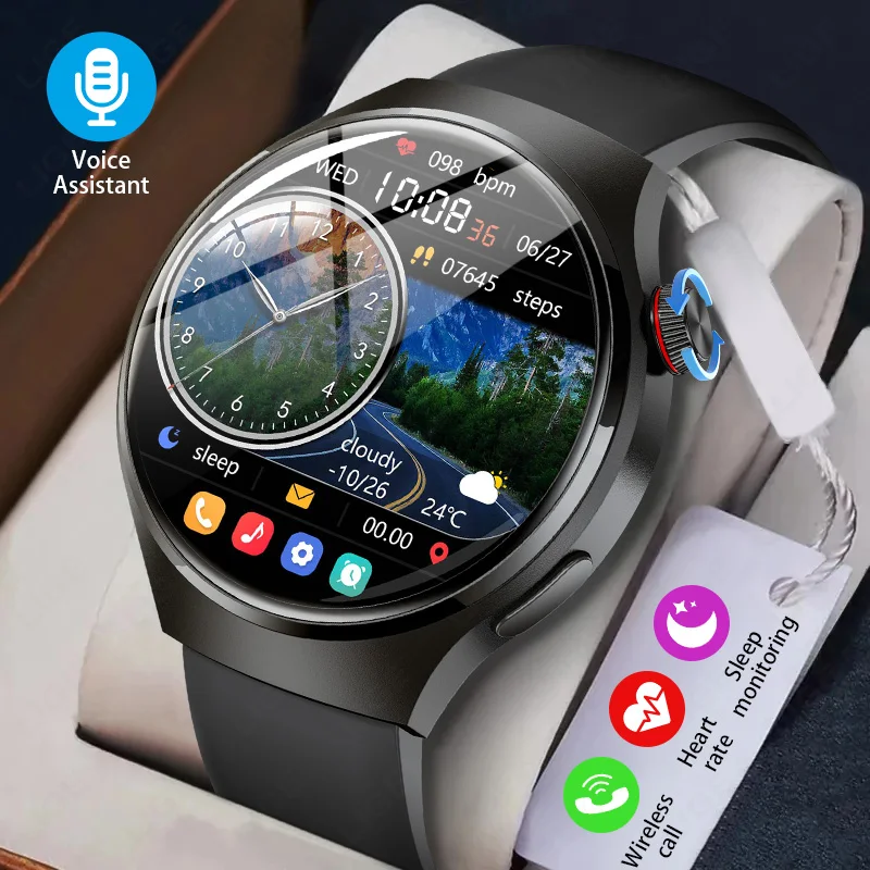 LIGE Mens Smart Watch 360 * 360 Bluetooth Call Health Monitoring Smartwatch Outdoor Sports 3ATM Waterproof Smart Watch for Men
