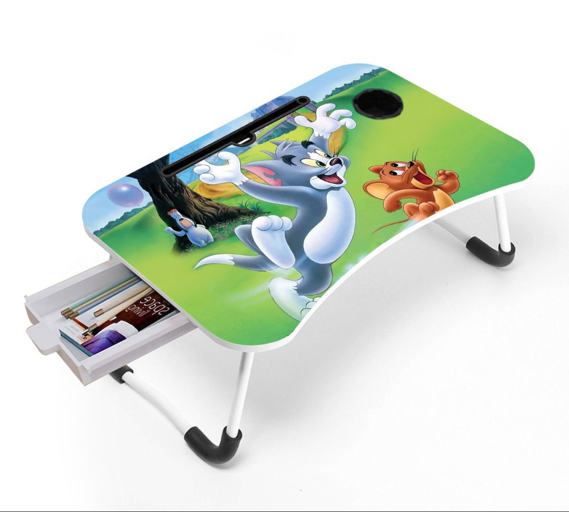 " Multi-function and Removable Stand Folding Computer Laptop Desk Small Bed Desk Simple Dormitory Lazy Table Bed with Laptop Table with Holder Slot Portable Table Stand for Laptop Tablet Reading Table - cloth stand" jarry