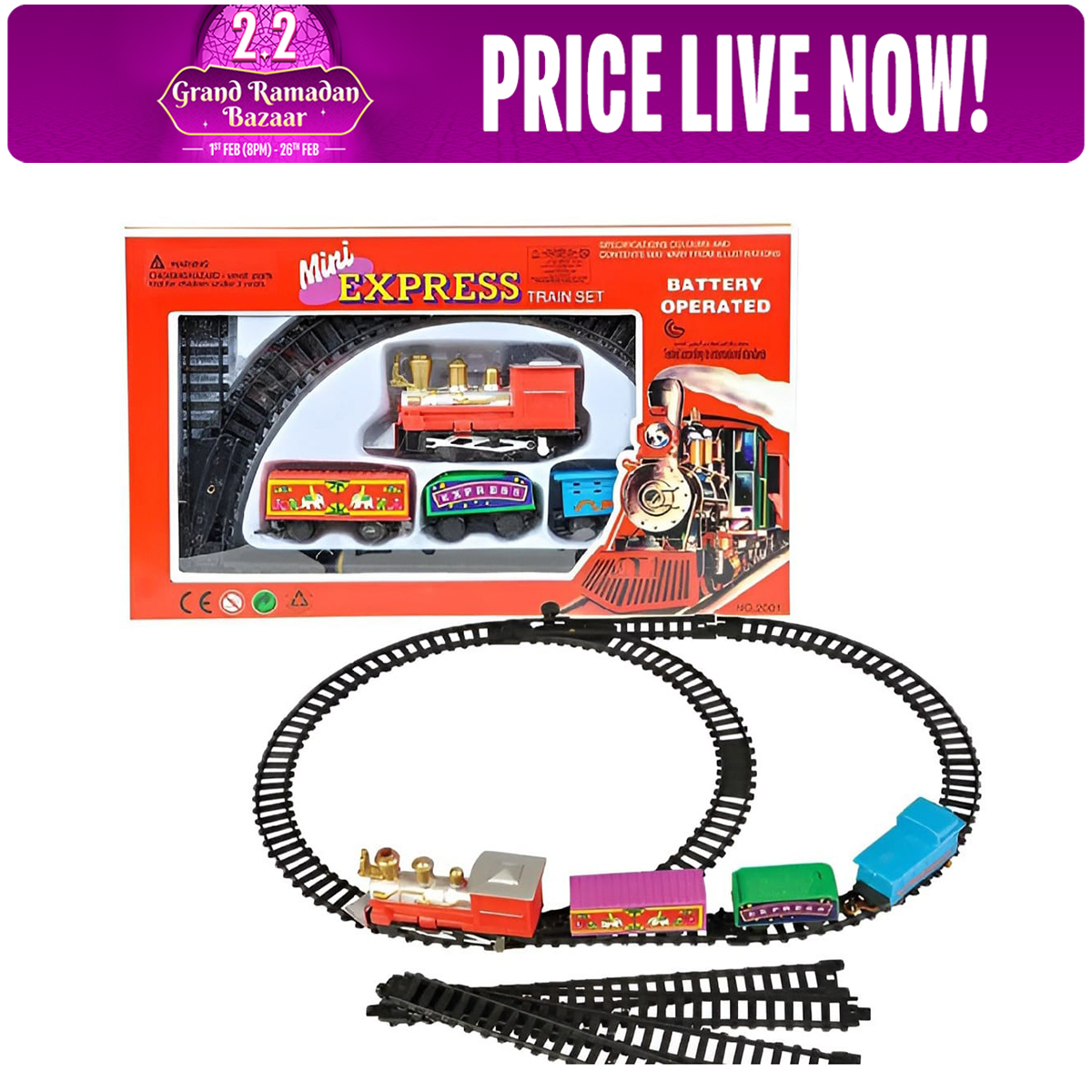 Mini Express Train Set for Kids – Battery Operated Educational Toy