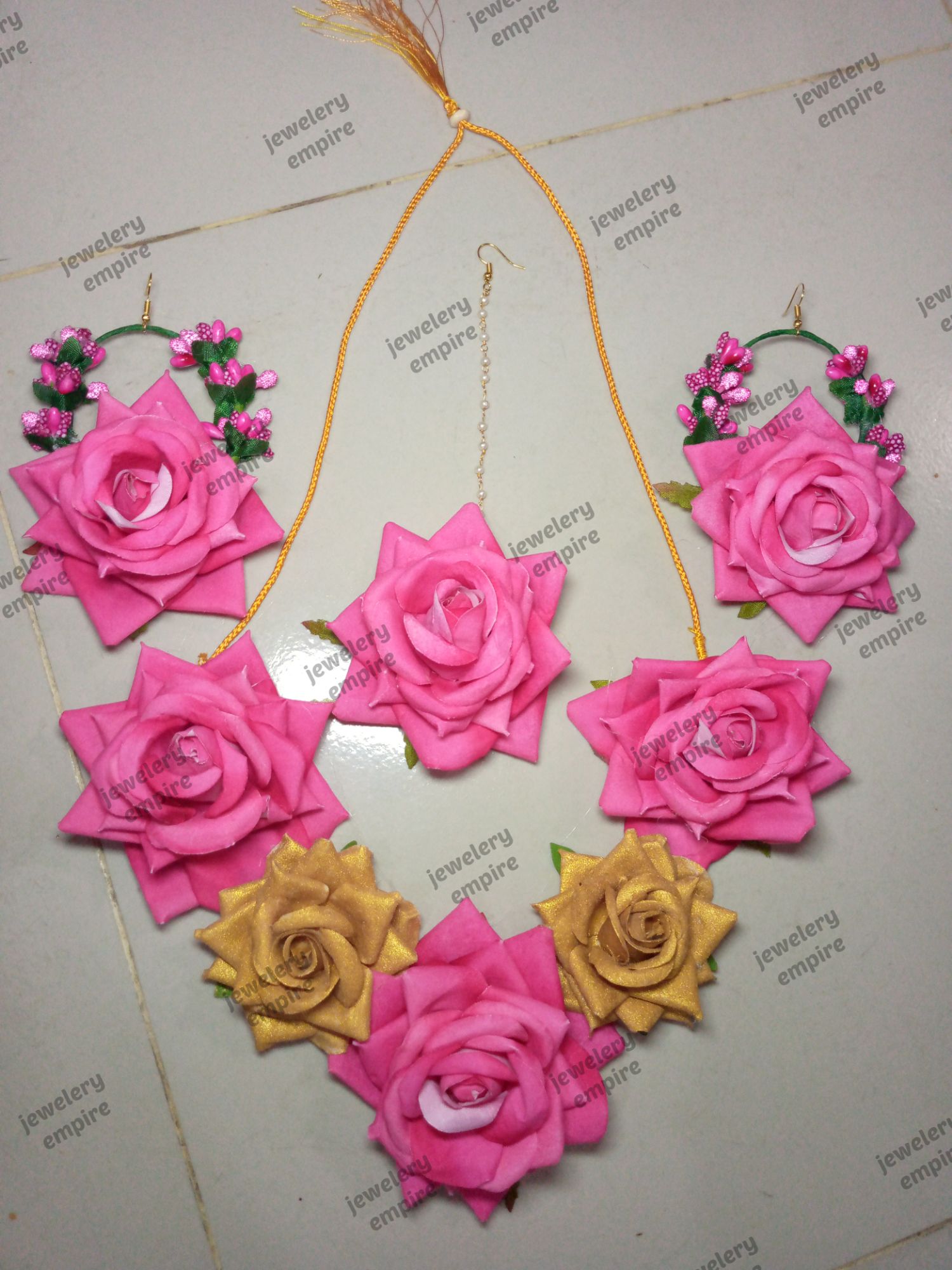Artificial Floral Jewellery Set For Women (COLOR CAN BE CUSTOMIZED)