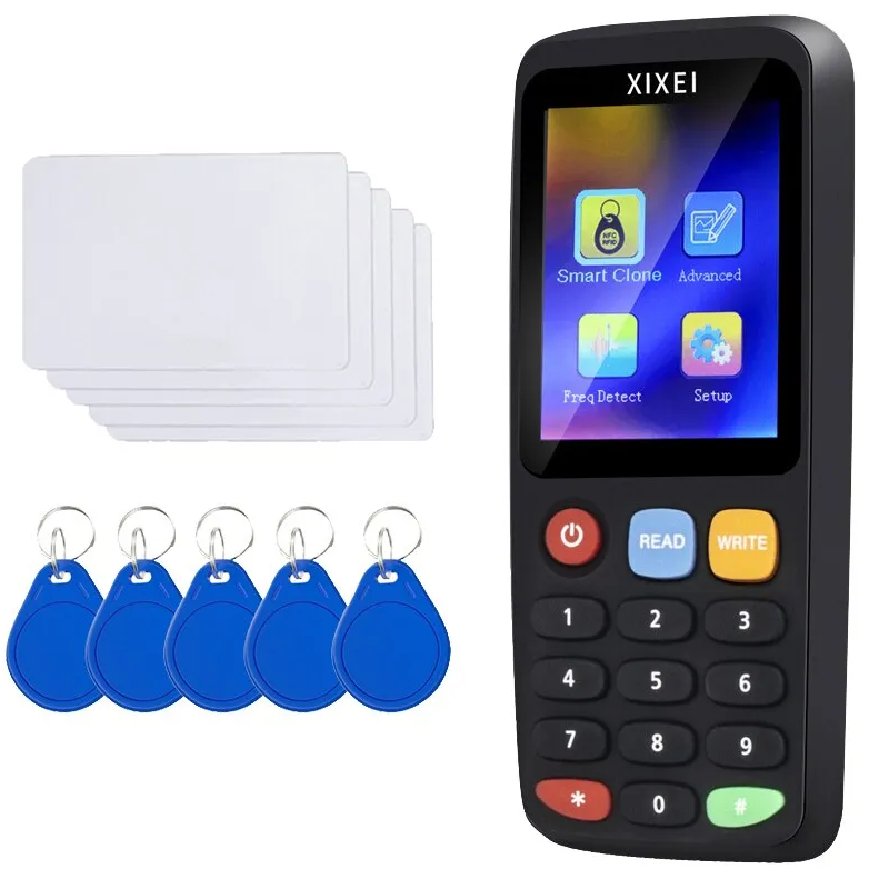 X7 Smart Card Reader RFID Key Clone Copier IC ID Token Copy Duplicator 125Khz Badge Writer 13.56Mhz NFC Tag Programmer. 