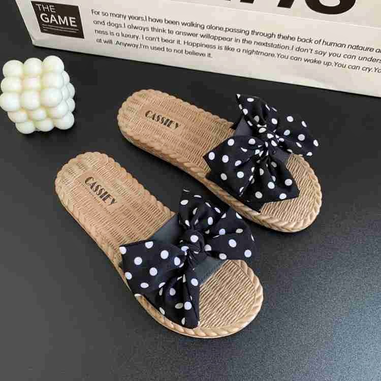 Eva Woman Slippers Solid Open Toe Flats Black, White, Green Woman slides. 