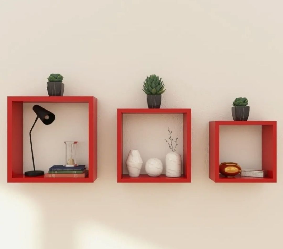 Unique Design Floating Cube Wall Shelves  3 ps 1 Set For Badroom,living room, office. 