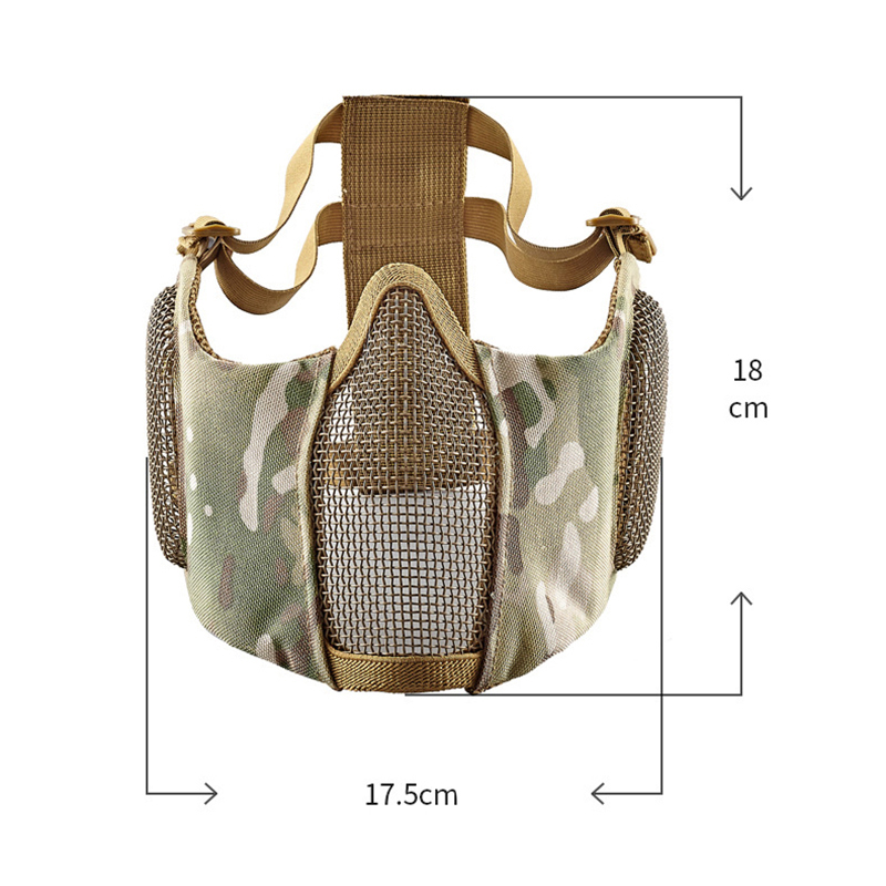 Tactical Airsoft Masks Metal Steel Net Mesh Protect Ears Mask Field Hunting Outdoor War Games Tactical Shooting Paintball Mask. 