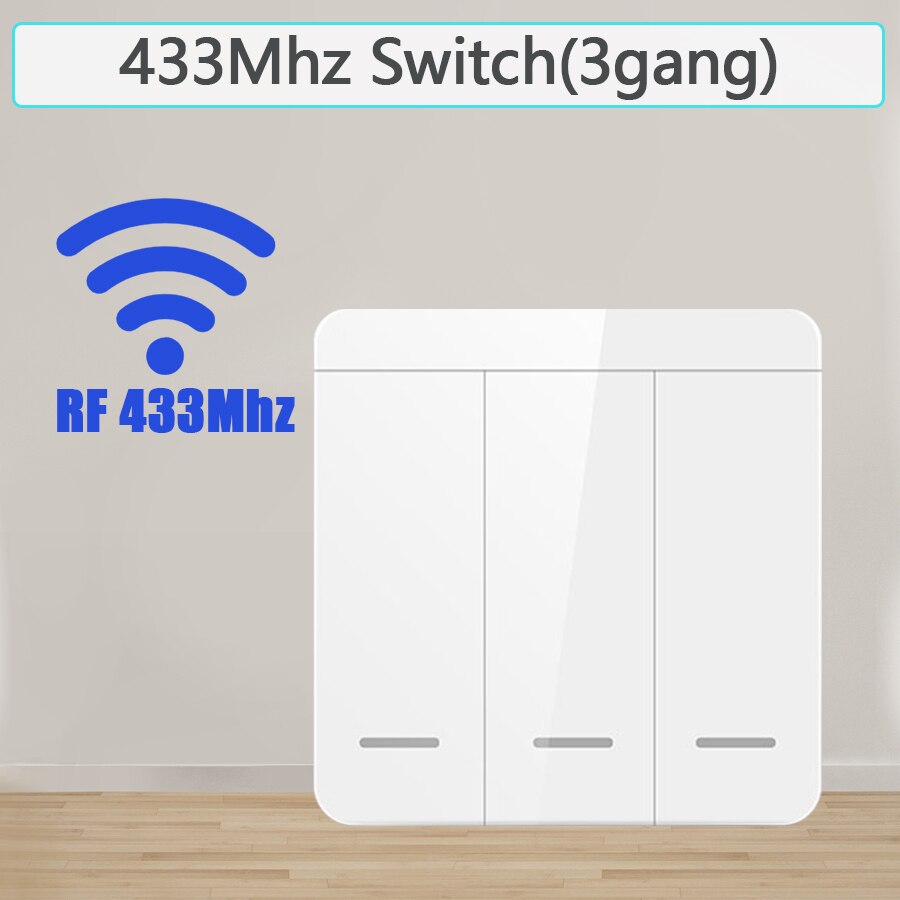 Wireless Smart Switch Light 433Mhz RF 86 Wall Panel Switch with Remote Control Mini Relay Receiver 220V Home Led Light Lamp Fan. 