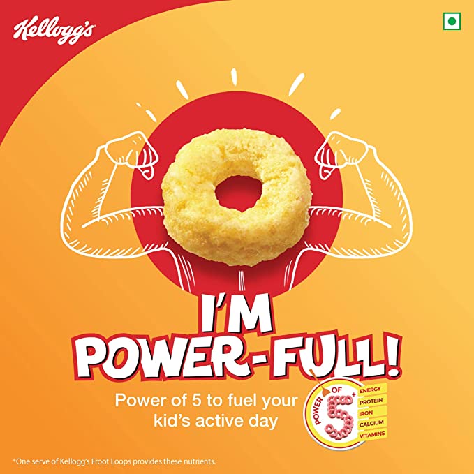 Kellogg's Froot Loops Crunchy Multigrain Breakfast Cereal 285g. 