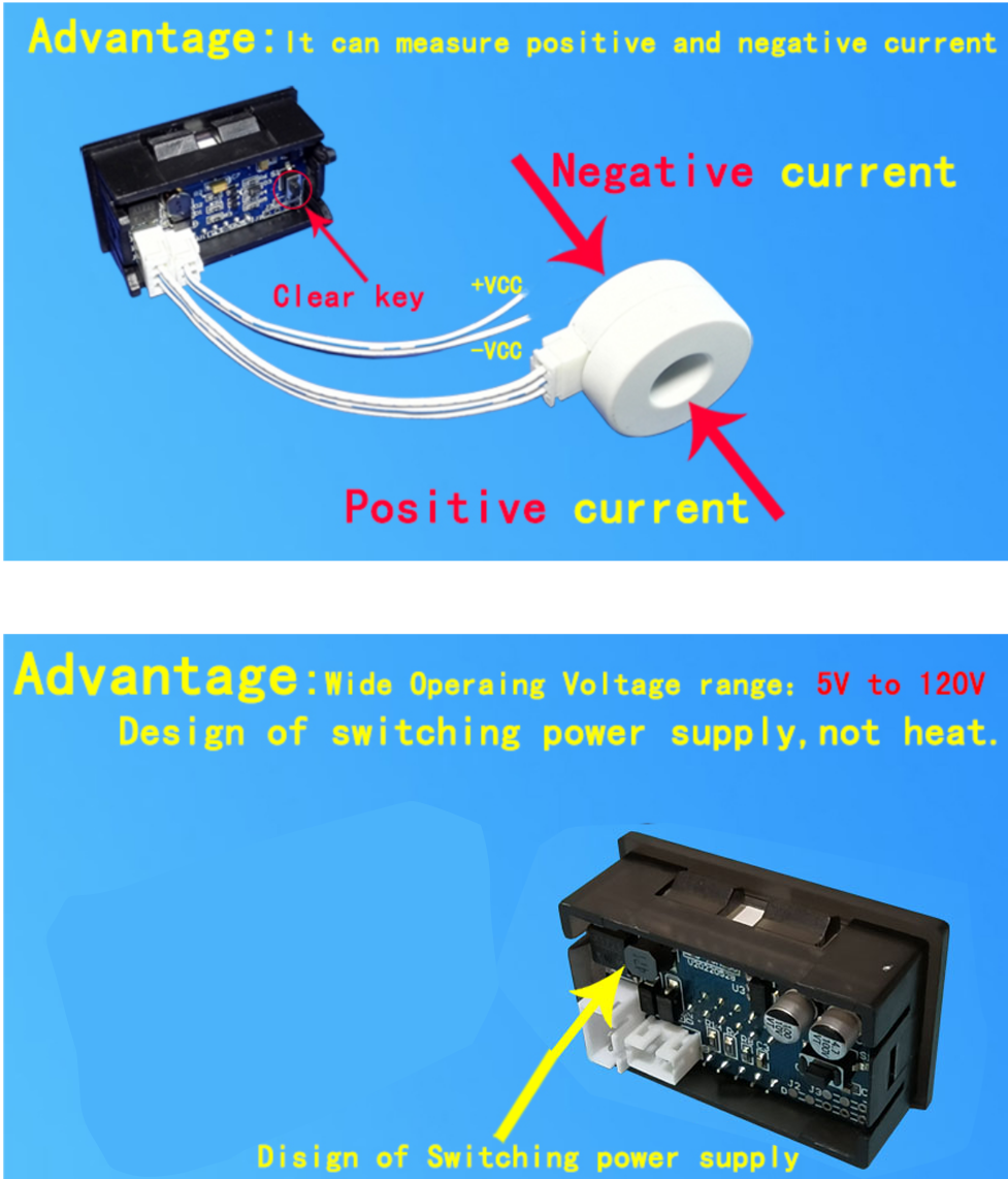 DC 300V 100A 200A 400A Hall Voltmeter Ammeter lithium Battery Monitor 12V 24V 36V 48V 60V 72V 84V Lifepo4 lead-acid Li-ion BMS. 