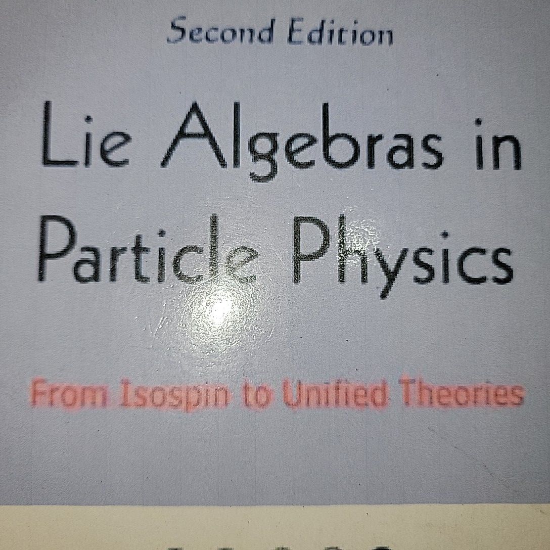 Lie Algebras in Particle Physics By Howard Georgi. 