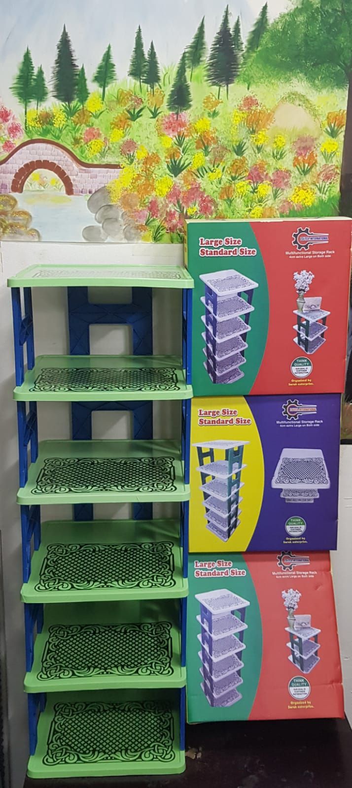 Standard 6 shelf rack. 