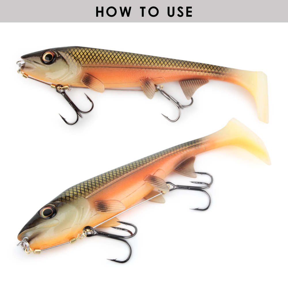 Spinpoler 14cm/18cm Shad Pike Lure Swimbait Square Tail For Pike Perch Catfish Zander Soft Artificial Bait Big Game Fishing Gear. 