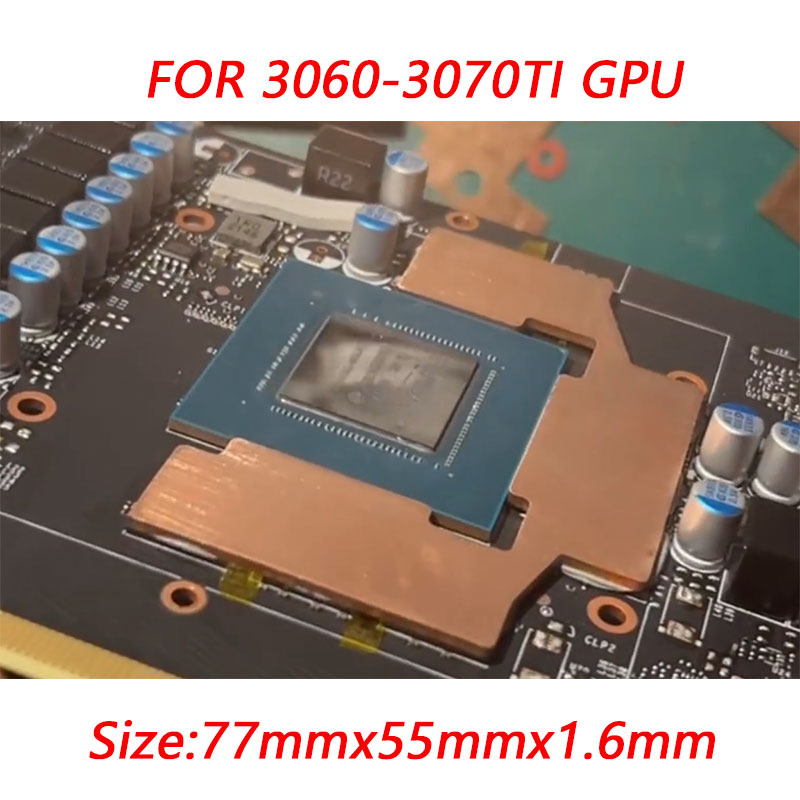 GPU RAM Copper Heat Sink For Radiator Memory Miner RTX 3060 3070 3080 3090 / 5600 5700 GPU Cooling Down 15-40 Degree Thermal Pad. 
