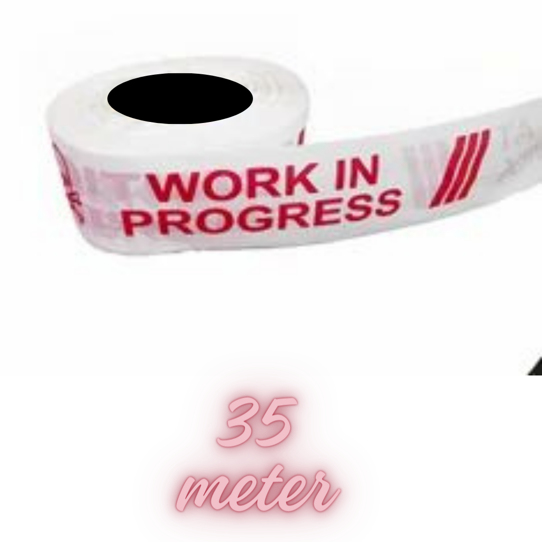 35 * 7.5 "Stop Work In Progress" Caution Tape , Use For Construction Area,  ETC. 