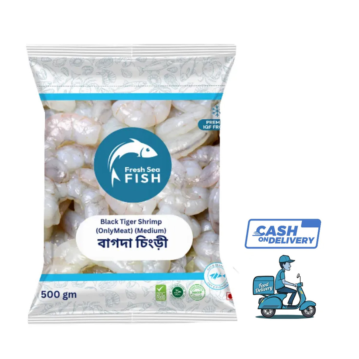 Black Tiger Shrimp (Only Meat) Medium 26-28pcs 500g