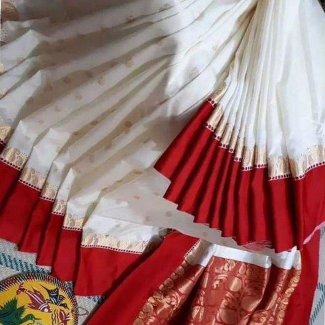 Sada Sari Lal Pair for Women Indian Silky – Elegant & Stunning Look ( 10 )