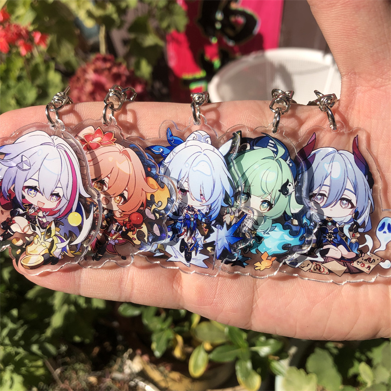 Honkai: Star Rail Yinzhi Jingliu HuoHuo Guinaifen Cosplay Costume Accessories Anime Game Badge Keychain Pendant Prop. 