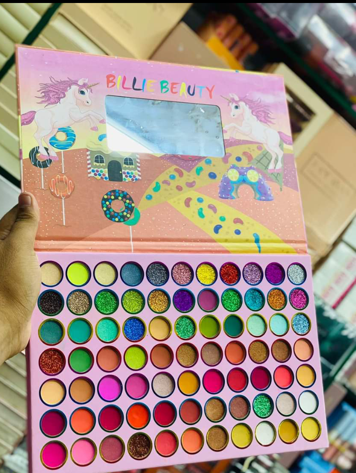 BILLIE Beauty 77 Color Eyeshadow Palette Matte Eyeshadow Glittery Eyeshadow Shimmer Eyeshadow Colorful Eyeshadow. 