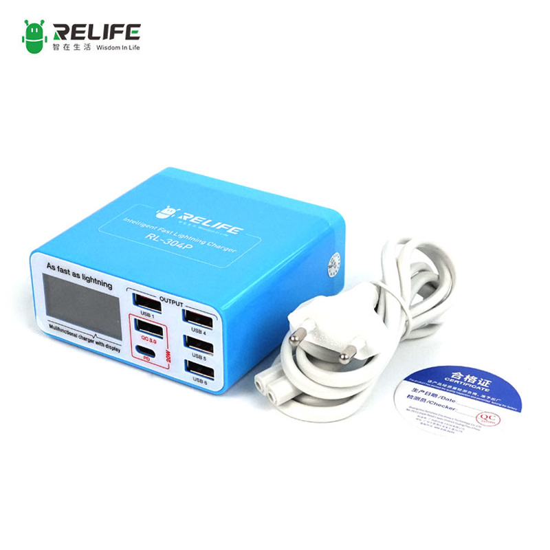 Sunshine SS-304Q 304D RL-304N 304P 304S USB Smart Lightning Charger Digital Display Fast Charging For Phone Android Samsung. 