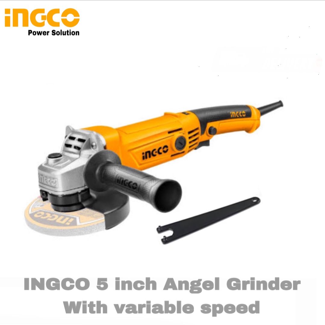 Ingco 5 inch 1010W Angel Grinder With Variable Speed | INGCO AG10108- 5 inch  M15 Industrial Angel Grinder Machine|. 