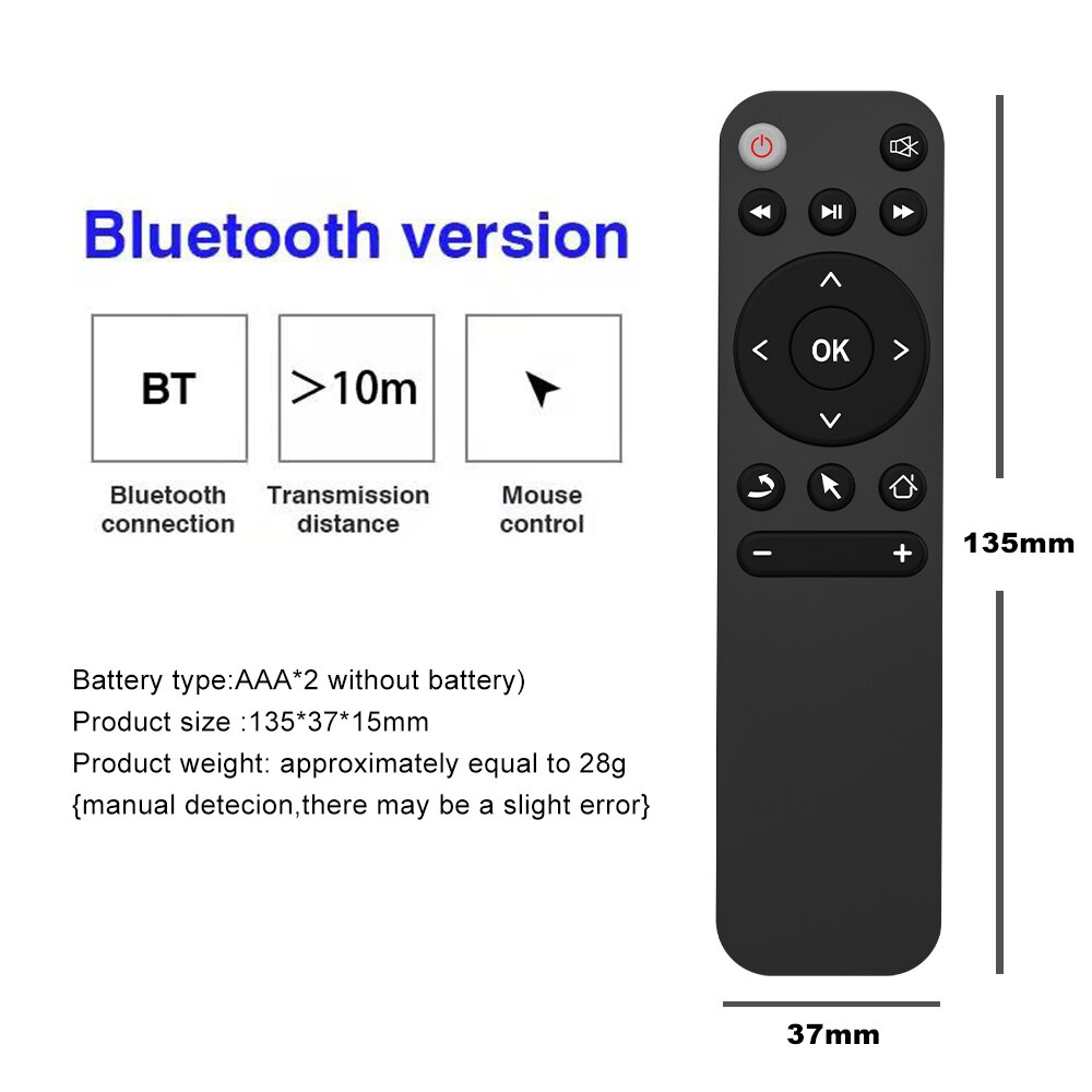 MT4 5.2 Smart Home Bluetooth Remote IR Learning Remote Controller Is Suitable for Controlling TV Box Computer Projector. 