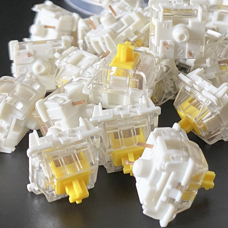 JYBMAK Gateron Pro Yellow Switch Linear Handle Operating Pressure 50gf Mechanical Keyboard accessories 3PIN. 