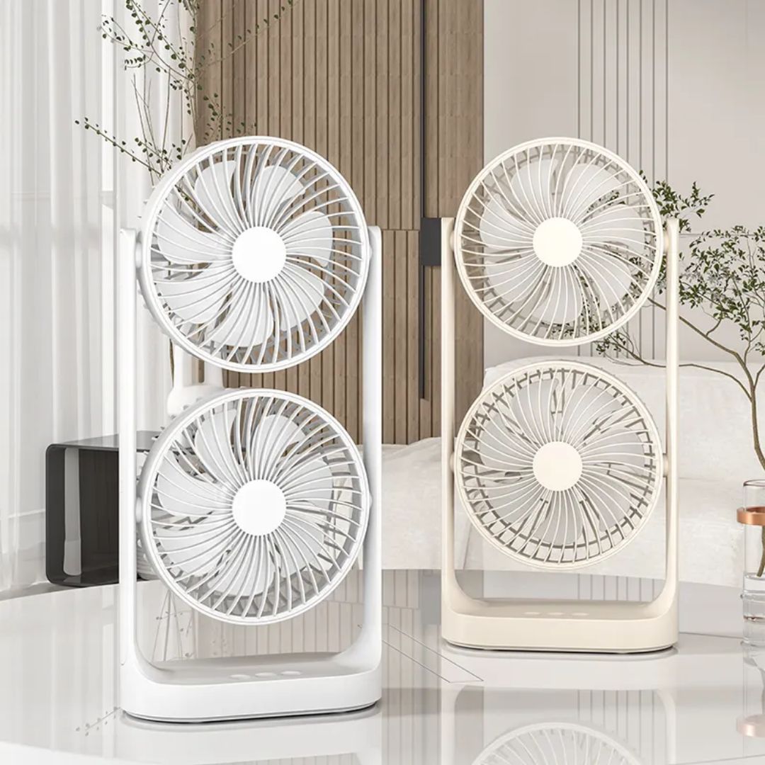 New Wind Air Recirculation Fan, Double Headed Desktop Fan, Wind Air ...