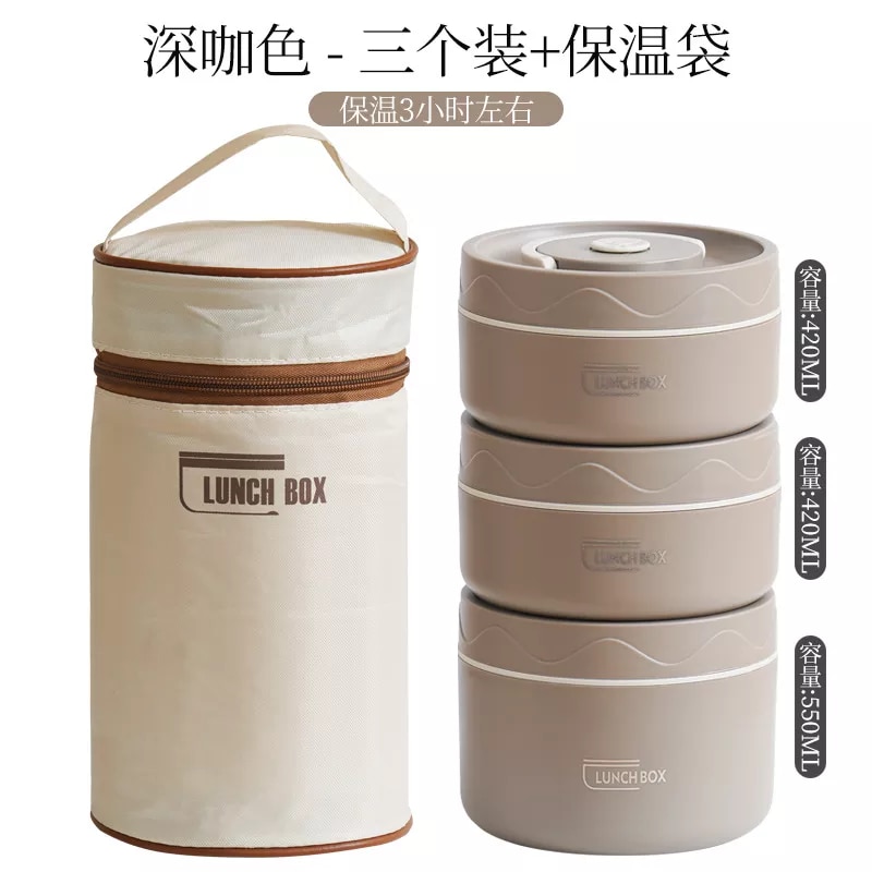 Portable Thermos 304 stainless steel insulated lunch box leakproof